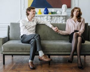 a couple holding hands