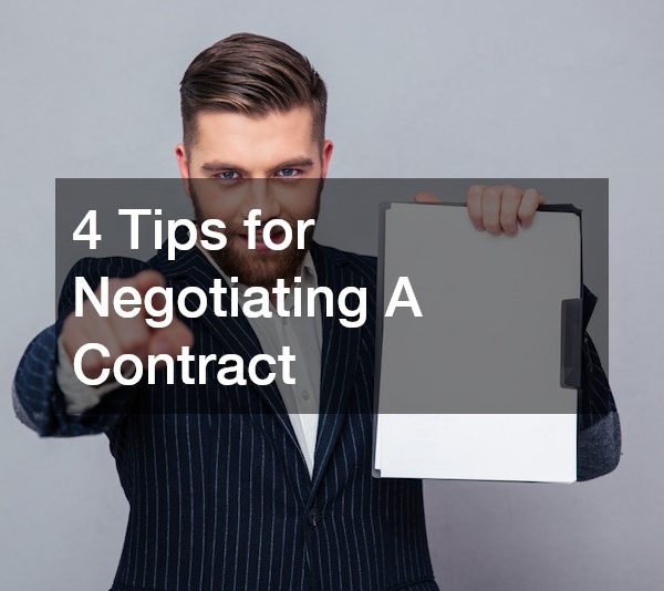 4 Tips for Negotiating A Contract